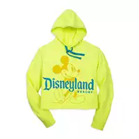 Mickey Mouse Pullover Hoodie for Women – Disneyland – Neon Yellow