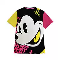 Mickey Mouse Neon Color Block T-Shirt for Adults