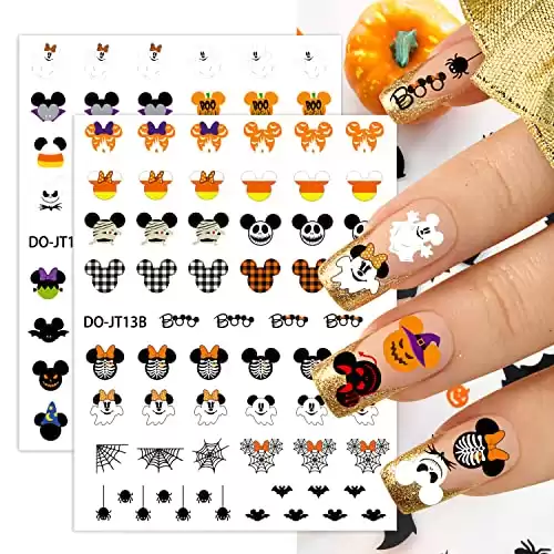 8 Pieces Halloween Sally Mouse Nail Stickers